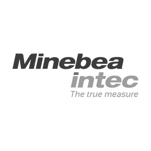 Logo Minebea Wägetechnologien, Grafik mit Link zur Hersteller-Seite