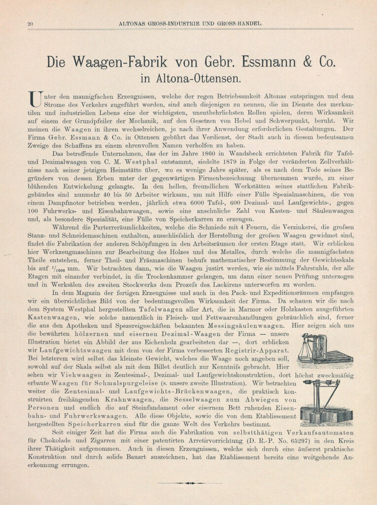 1892 Altona's grootschalige industrie en groothandel