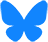 Blauwe vlinder: Het BlueSky-logo
