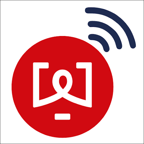 Rotes Symbol für drahtlose Netzwerkkonnektivität