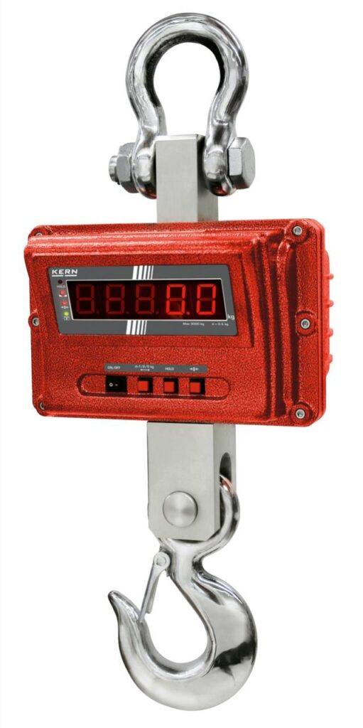 Digitaler Kranhakenwaage in Rot